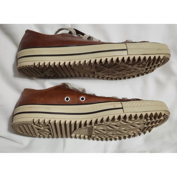 Converse Chuck Taylor All Star City Trek Brown Leather Low Top Sneakers 141969C - Picture 5 of 8